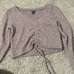 Warm fuzzy cropped sweater